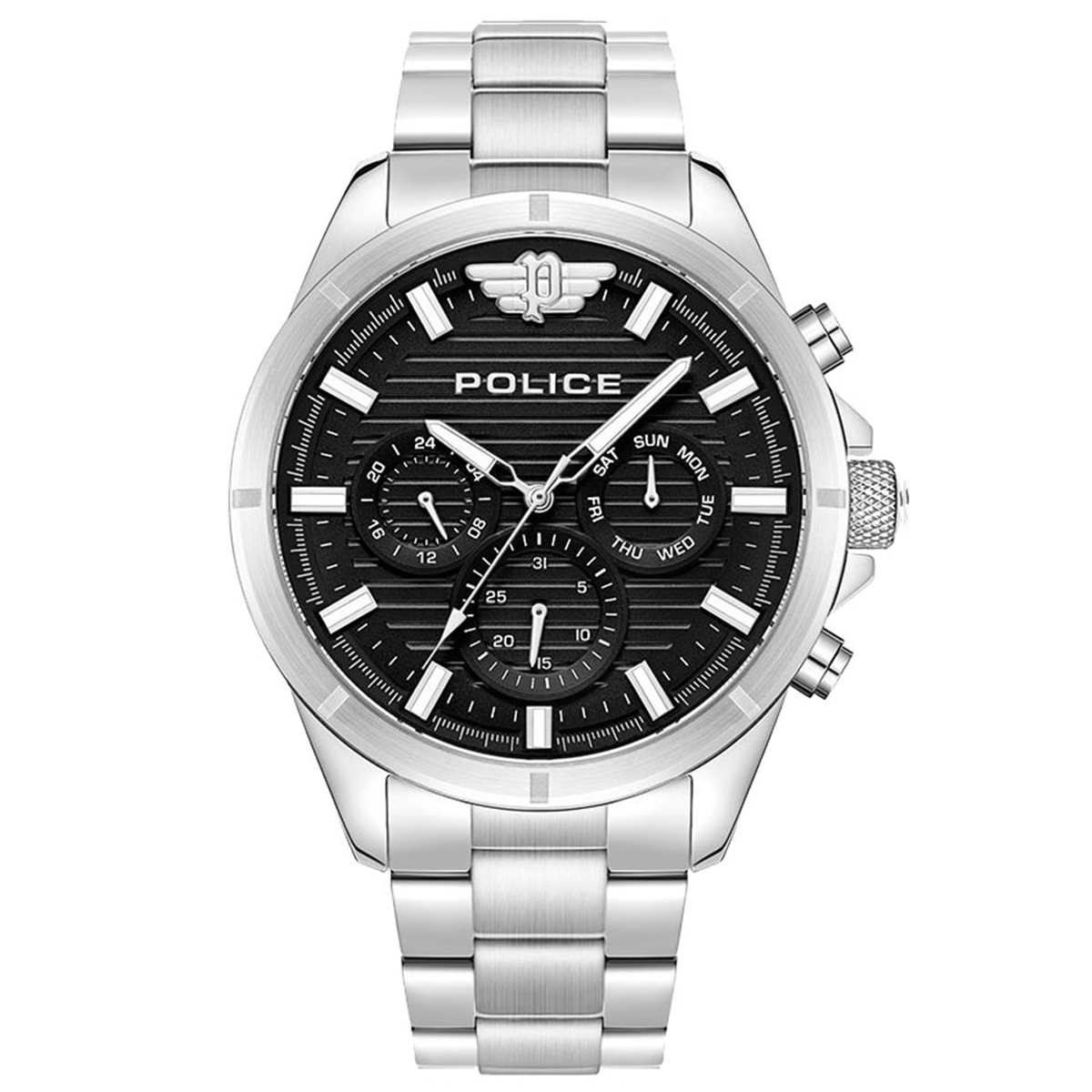 MONTRE POLICE HOMME M.FONCTION ACIER